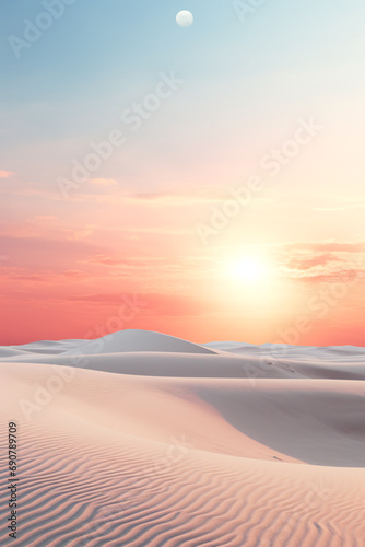Sunset over the dunes. Dunes background. Dunes wallpaper