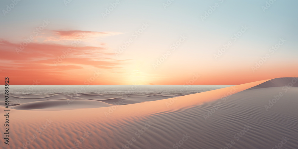 Sunset over the dunes. Dunes background. Dunes wallpaper