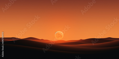 Sunset over the dunes. Dunes background. Dunes wallpaper