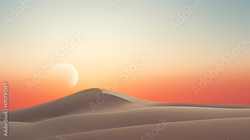 Sunset over the dunes. Dunes background. Dunes wallpaper