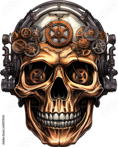 Illustration of skull png with transparent background