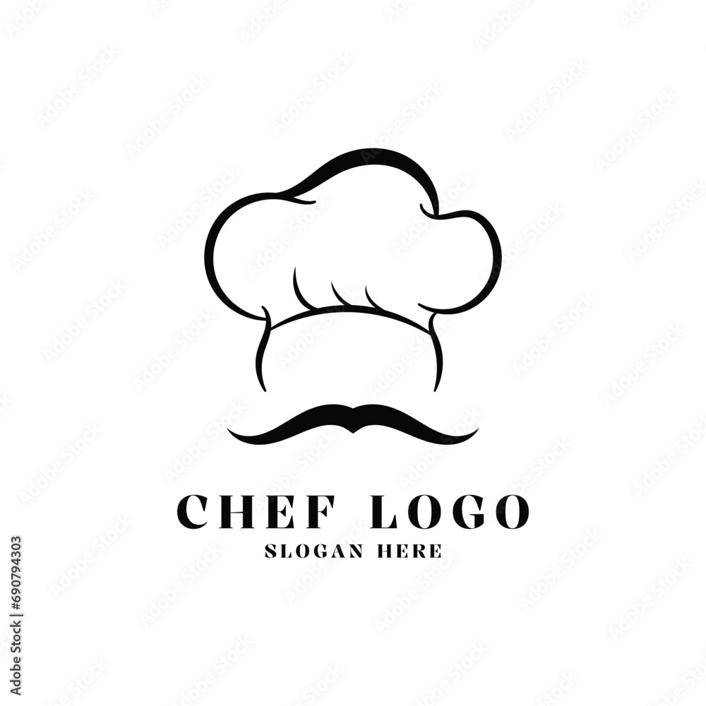 Chef hat icon vector logo design ideas