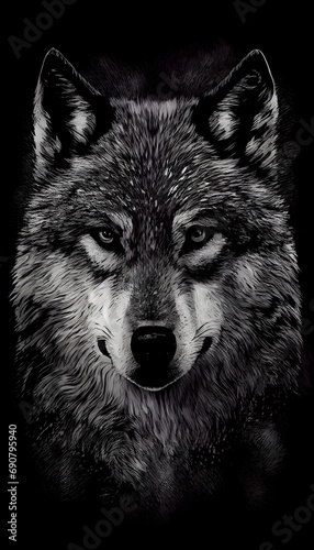 wolf head portrait © Harun