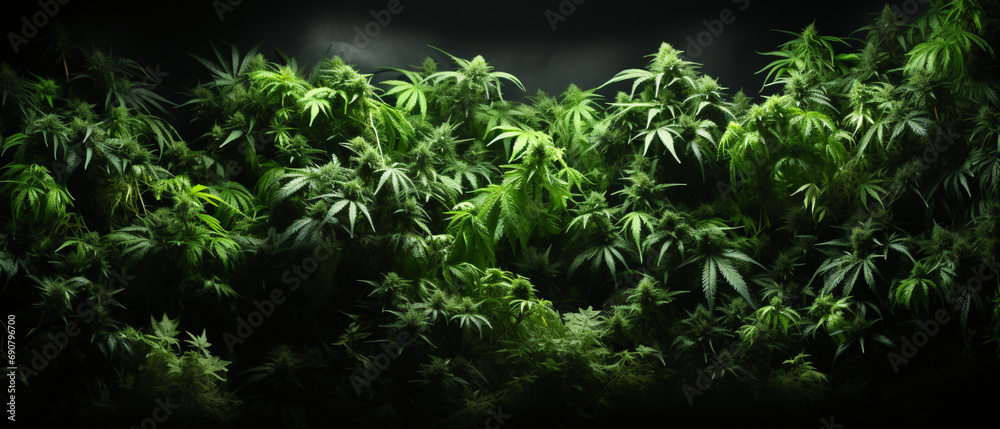 A large quantity of growing cannabis A large quantity of growing cannabis