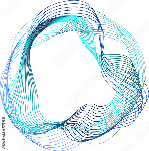 Big data, network connectivity structure, data transfer. Curved frame made of dynamic neon curved lines for technology concepts, user interface design, web design