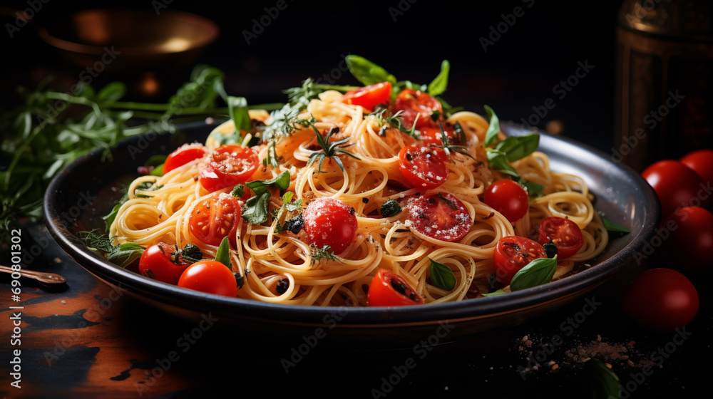 spaghetti with tomato sauce