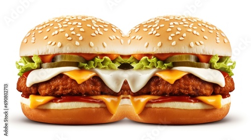 Double hamber burger UHD wallpaper photo