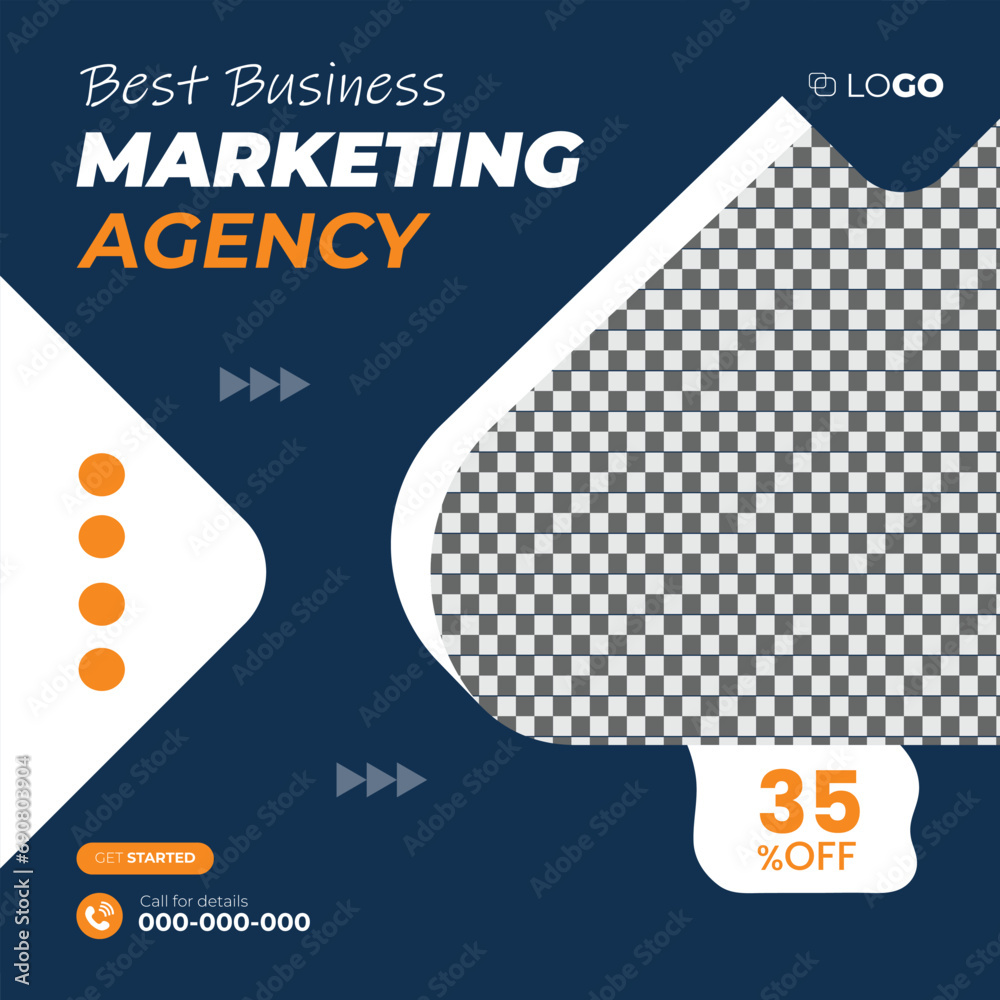 Digital marketing agency and corporate business instragram social media post template banner
