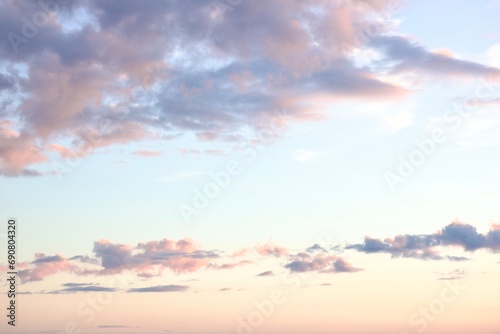 soft pastel clouds on a sunset sky