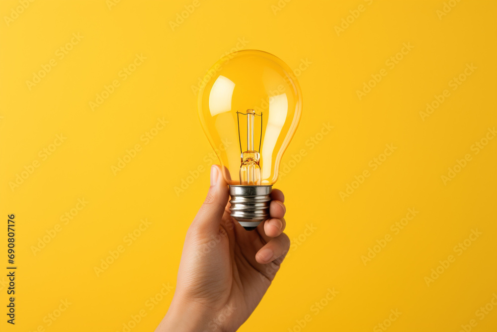 Horizontal banner with hand holding a glowing light bulb. Creative new business solution ideas. Concept for creative successful inspirational invention brainstorm. Copy paste empty place for text Horizontal banner with hand holding a glowing light bulb. Creative new business solution ideas. Concept for creative successful inspirational invention brainstorm. Copy paste empty place for text