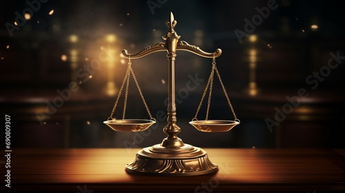 Balancing Justice. Law Scale Symbolizing Fairness and Equality in the Courts