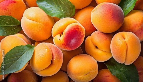 Background of fresh apricots 