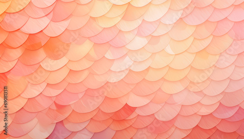 shiny fish scale pattern: peachy pastel color of the year peach fuzz 2024