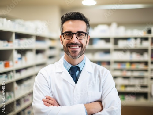 Pharmacist in pharmacy.
