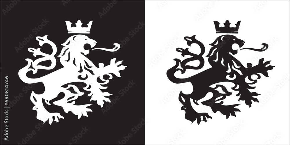 Illustration vector graphics of lion icon Illustration vector graphics of lion icon