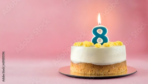 8 Birthday cake. Seven number Birthday cake.	