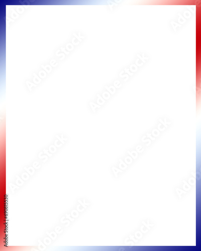 Red and blue frame template