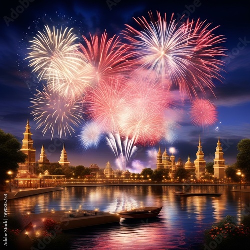 festive, fireworks, holiday, celebration, joy, symbols of peace