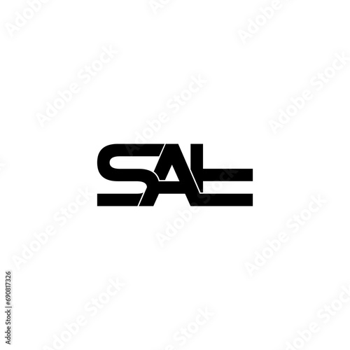 sat initial letter monogram logo design