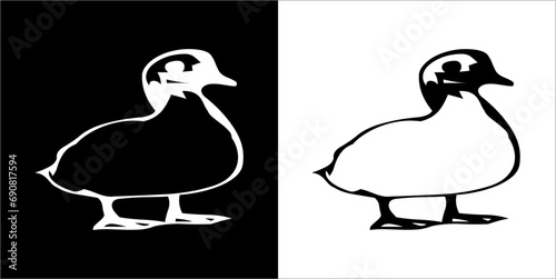 Illustration vector graphics of duck icon
