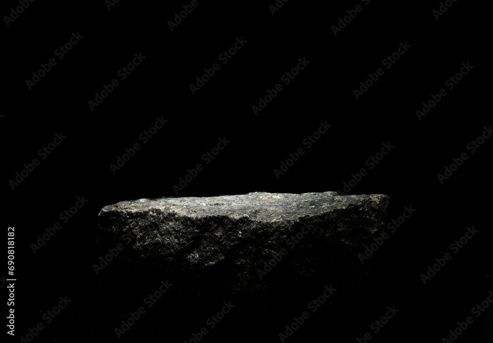 stones on a black background for product presentation stones on a black background for product presentation
