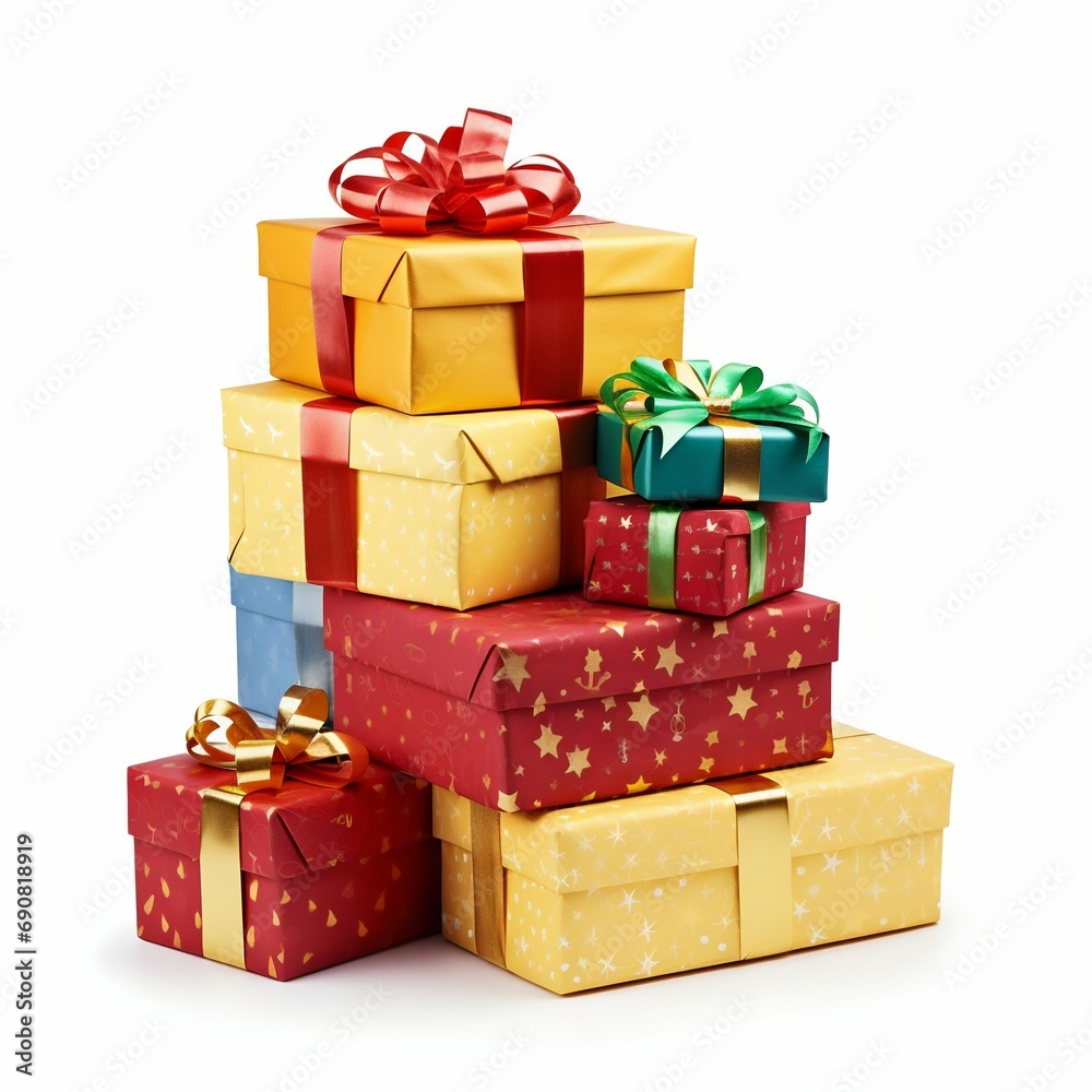 Fototapeta premium Colorful Assortment of Gift Boxes. Generative ai
