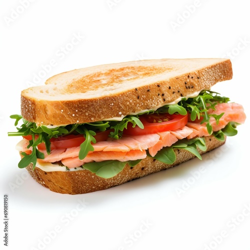 Salmon Fillet Sandwich. Generative ai