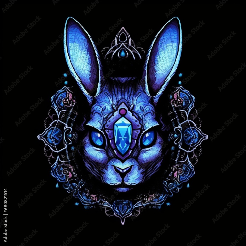 Naklejka premium Rabbit Gothic 