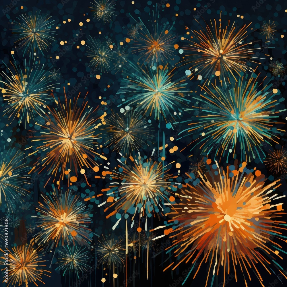 fireworks on a dark background, fireworks on a dark background,