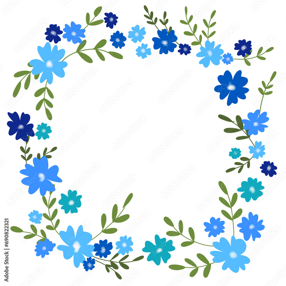 Floral wreath illustration