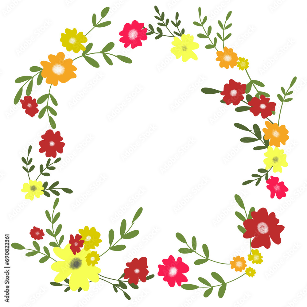 Floral wreath illustration Floral wreath illustration