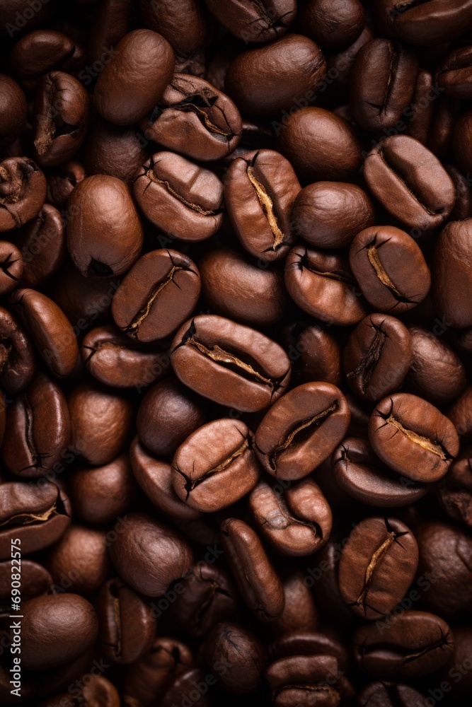 Fototapeta premium Rich aroma and warmth emanate from coffee beans, Generative AI