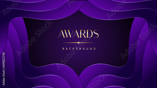 Green golden award graphic background. Elegant luxury corporate modern template. Trophy banner flyer certificate. Vector illustration design.