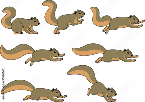 Running Squirrel Animation Sprite