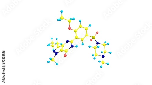 Sildenafil molecule rotating video Full HD