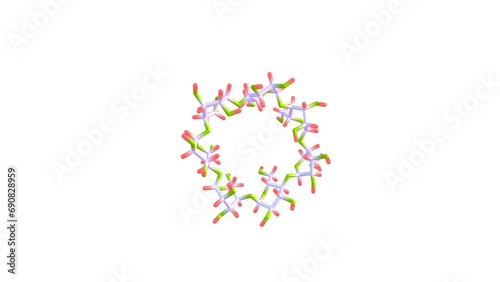 Cyclodextrin molecule rotating video Full HD photo