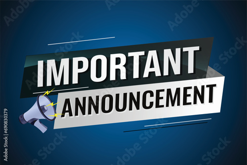 important announcement word concept vector illustration lines modern futuristic 3d style for landing page template ui web mobile app poster banner flyer background gift card coupon label wallpaper	
