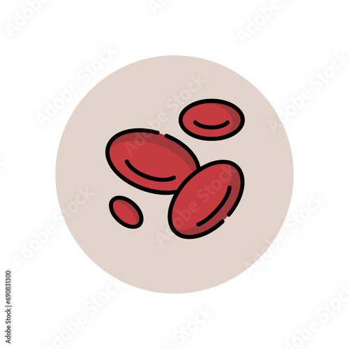 illustration of medical set icons such as body anatomy