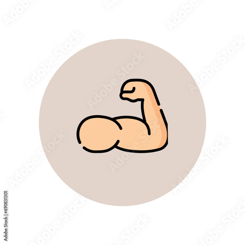 illustration of medical set icons such as body anatomy
