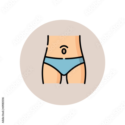 illustration of medical set icons such as body anatomy