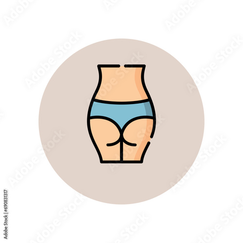 illustration of medical set icons such as body anatomy