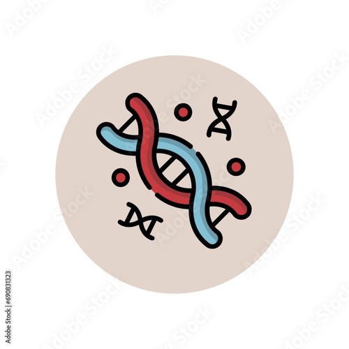illustration of medical set icons such as body anatomy
