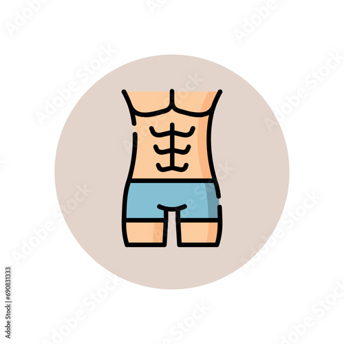 illustration of medical set icons such as body anatomy