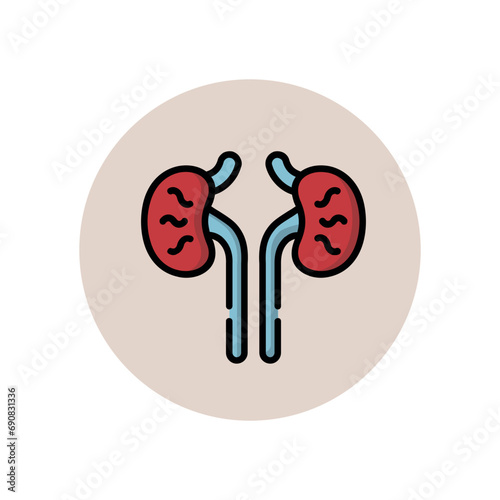 illustration of medical set icons such as body anatomy