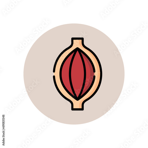 illustration of medical set icons such as body anatomy