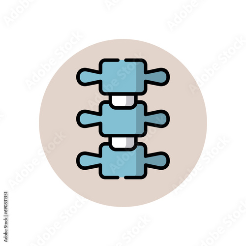 illustration of medical set icons such as body anatomy