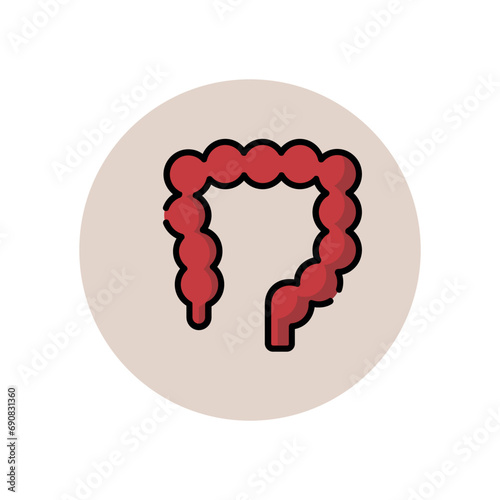 illustration of medical set icons such as body anatomy