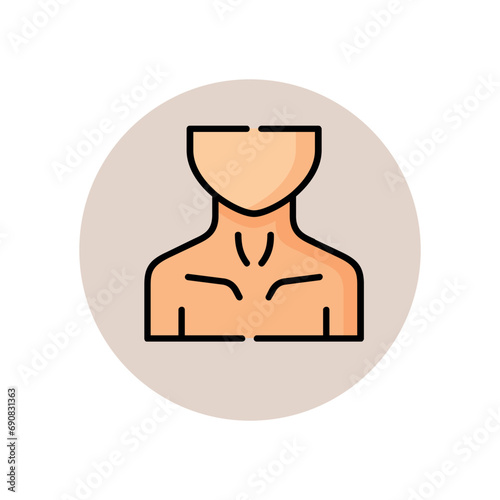 illustration of medical set icons such as body anatomy
