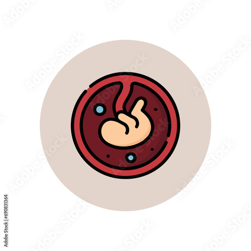 illustration of medical set icons such as body anatomy