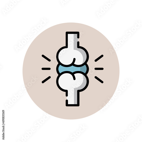 illustration of medical set icons such as body anatomy